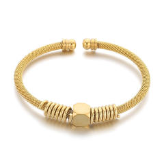 Stainless Steel Advanced Sense Steel Wire Cable Bangle Bracelet Engraving DIY Jewelry