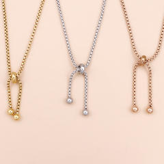 Fashion Diamond Long bar Bracelet Zircon Geometric stainless steel Bracelet