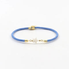 Natural freshwater shell love star five-leaf flower accessories Milan line bracelet