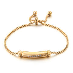 Fashion Diamond Long bar Bracelet Zircon Geometric stainless steel Bracelet