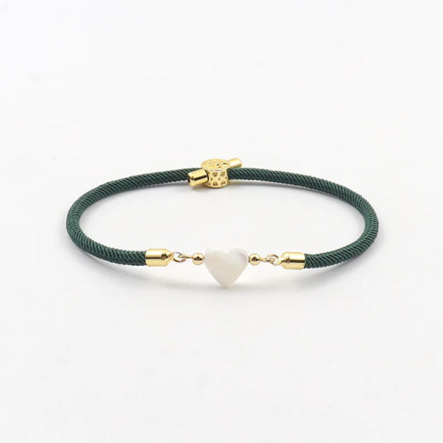 Natural freshwater shell love star five-leaf flower accessories Milan line bracelet