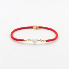 Natural freshwater shell love star five-leaf flower accessories Milan line bracelet