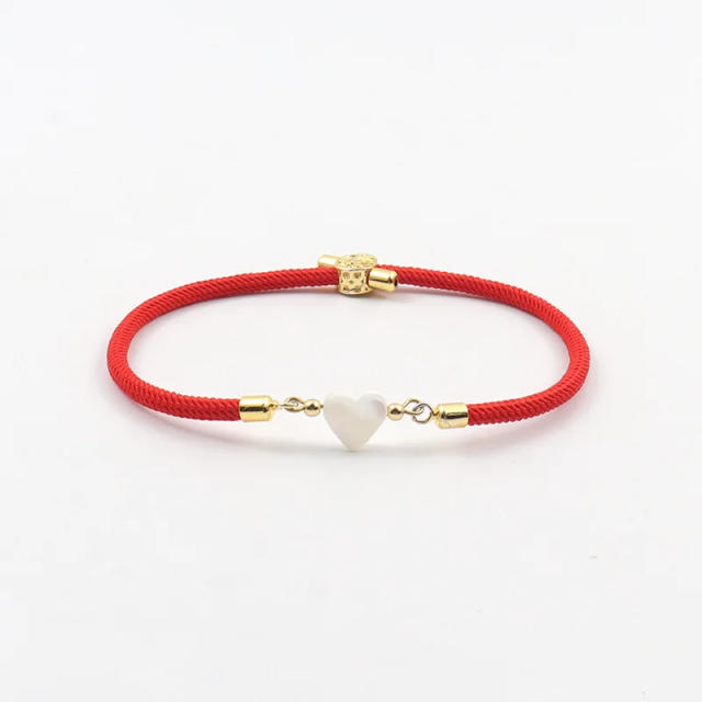 Natural freshwater shell love star five-leaf flower accessories Milan line bracelet