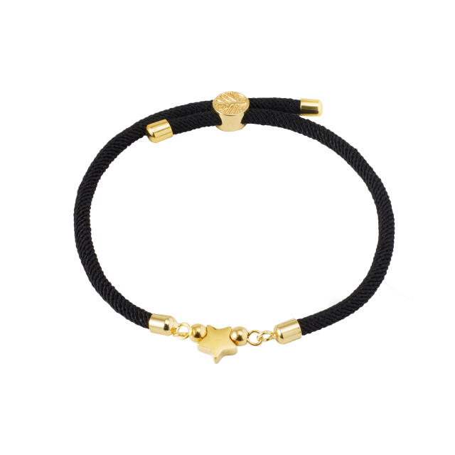 Colorful stainless steel love star five-leaf flower accessories Milan line bracelet