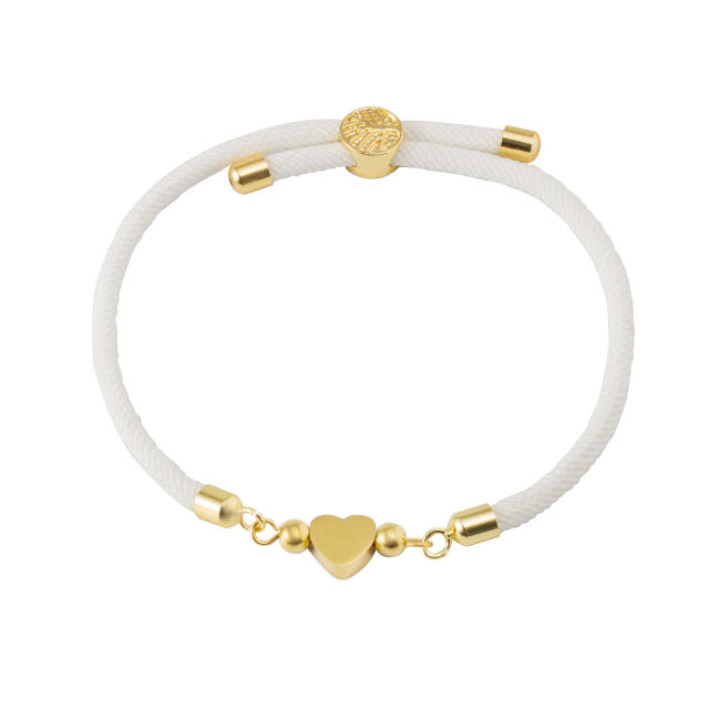 Colorful stainless steel love star five-leaf flower accessories Milan line bracelet