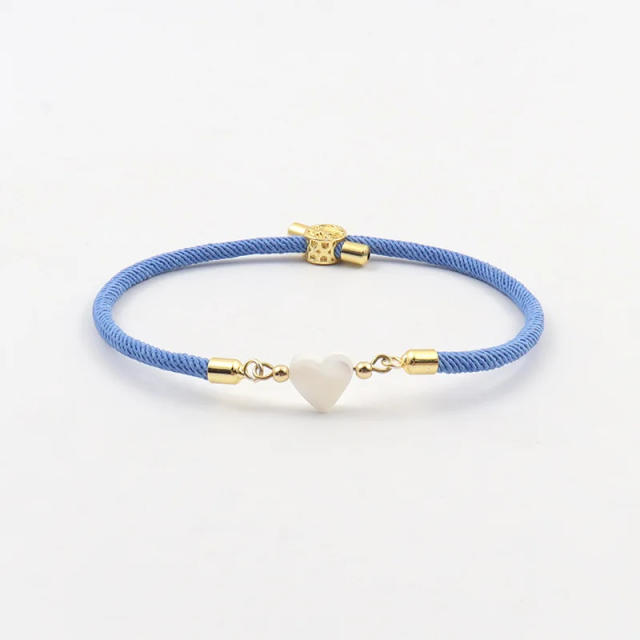 Natural freshwater shell love star five-leaf flower accessories Milan line bracelet