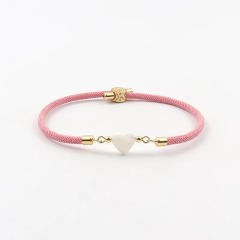 Natural freshwater shell love star five-leaf flower accessories Milan line bracelet