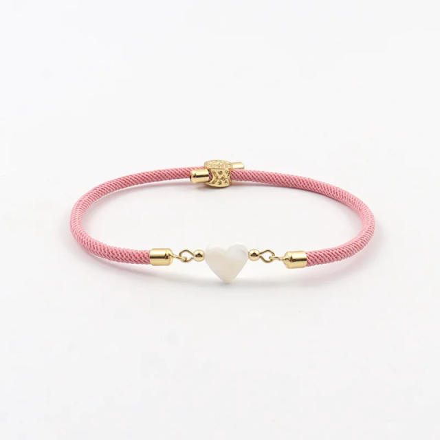Natural freshwater shell love star five-leaf flower accessories Milan line bracelet