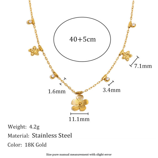 Hot-SellingElegant Stainless Steel Plated 18K Gold Thin Chain Tassel Pendant Necklace Collection