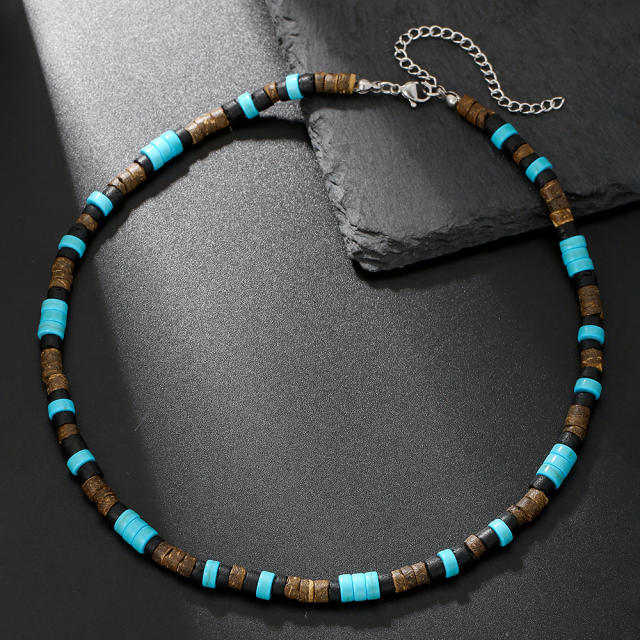 Hip Hop Imperial Stone Beaded Necklace for men