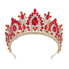 New Cross-Border Bridal Crown Baroque Crown Alloy Crystal Beauty Pageant Crown Accessories