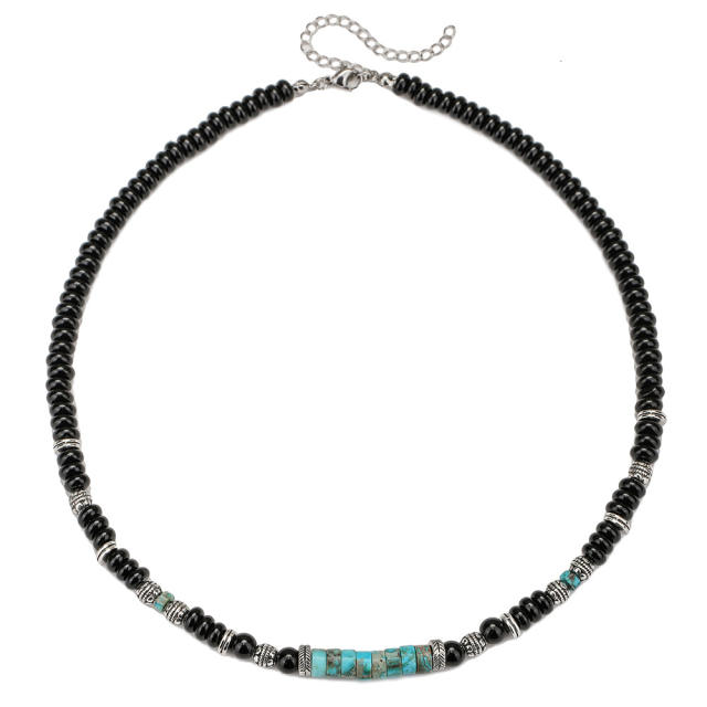 Hip Hop Imperial Stone Beaded Necklace for men