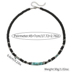 Hip Hop Imperial Stone Beaded Necklace for men