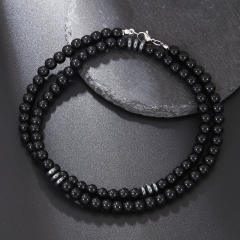 Hip Hop Imperial Stone Beaded Necklace for men