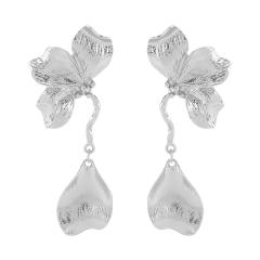 Exaggerated Alloy Simple Flower Earrings