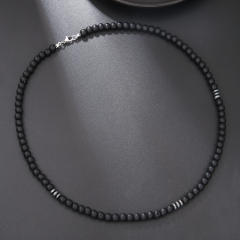 Hip Hop Imperial Stone Beaded Necklace for men