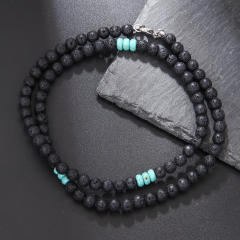 Hip Hop Imperial Stone Beaded Necklace for men