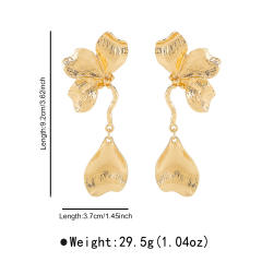 Exaggerated Alloy Simple Flower Earrings