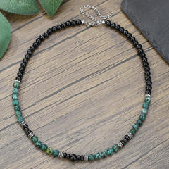 Hip Hop Imperial Stone Beaded Necklace for men