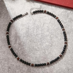 Hip Hop Imperial Stone Beaded Necklace for men