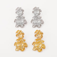 French Palace Style Flower Alloy Earrings
