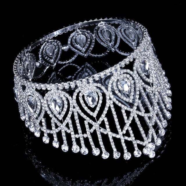 Full crystal rhinestones Crown bridal wedding headdress