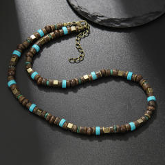 Hip Hop Imperial Stone Beaded Necklace for men