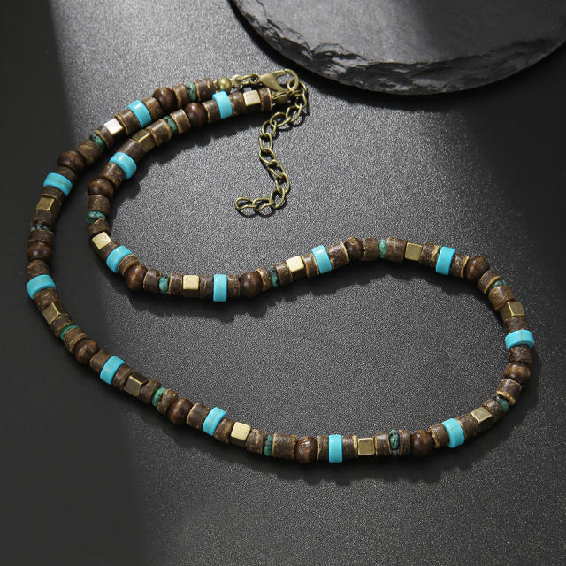 Hip Hop Imperial Stone Beaded Necklace for men