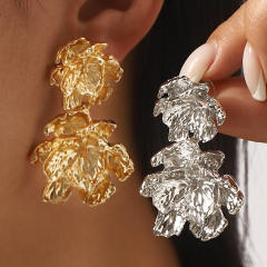 French Palace Style Flower Alloy Earrings