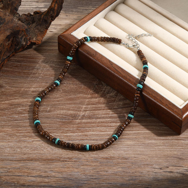 Hip Hop Imperial Stone Beaded Necklace for men