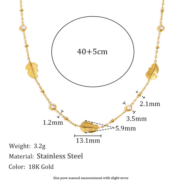 Hot-SellingElegant Stainless Steel Plated 18K Gold Thin Chain Tassel Pendant Necklace Collection