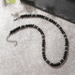 Hip Hop Imperial Stone Beaded Necklace for men