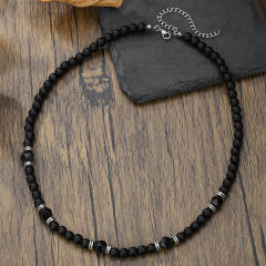 Hip Hop Imperial Stone Beaded Necklace for men
