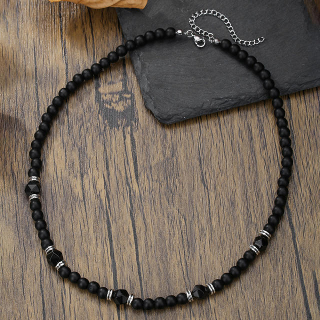 Hip Hop Imperial Stone Beaded Necklace for men