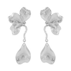Exaggerated Alloy Simple Flower Earrings