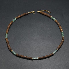 Hip Hop Imperial Stone Beaded Necklace for men