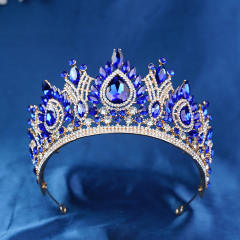 New Cross-Border Bridal Crown Baroque Crown Alloy Crystal Beauty Pageant Crown Accessories