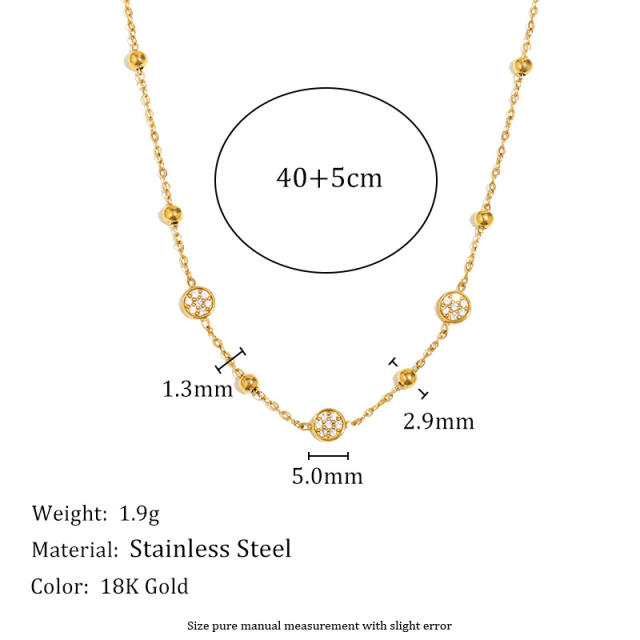Hot-SellingElegant Stainless Steel Plated 18K Gold Thin Chain Tassel Pendant Necklace Collection