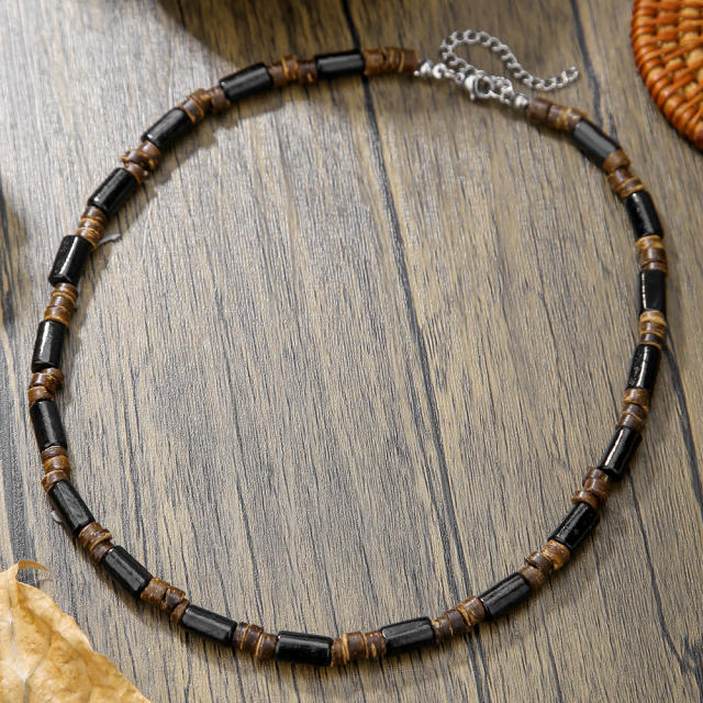 Hip Hop Imperial Stone Beaded Necklace for men