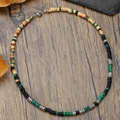 Hip Hop Imperial Stone Beaded Necklace for men