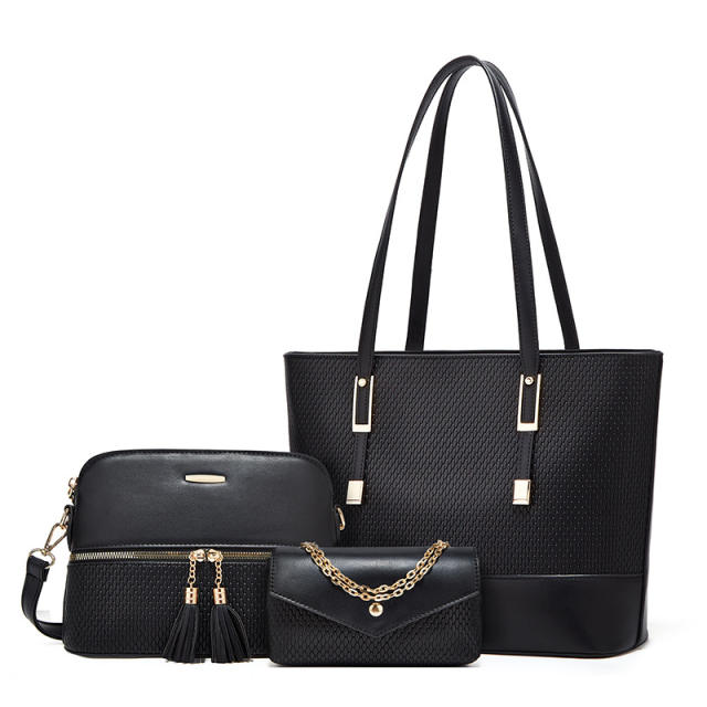 Tote bag fashion large iron chain large capacity handbag set