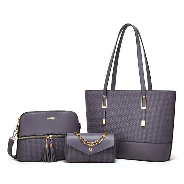 Tote bag fashion large iron chain large capacity handbag set