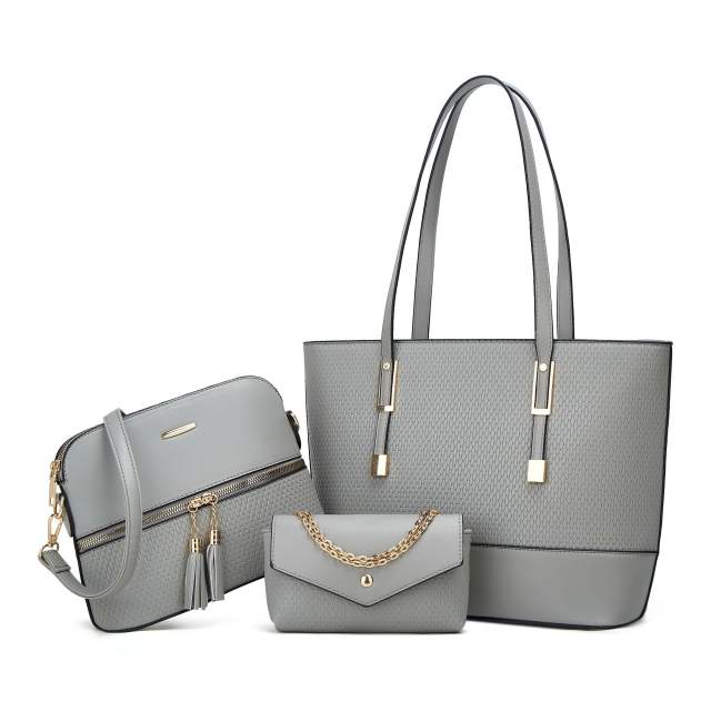 Tote bag fashion large iron chain large capacity handbag set