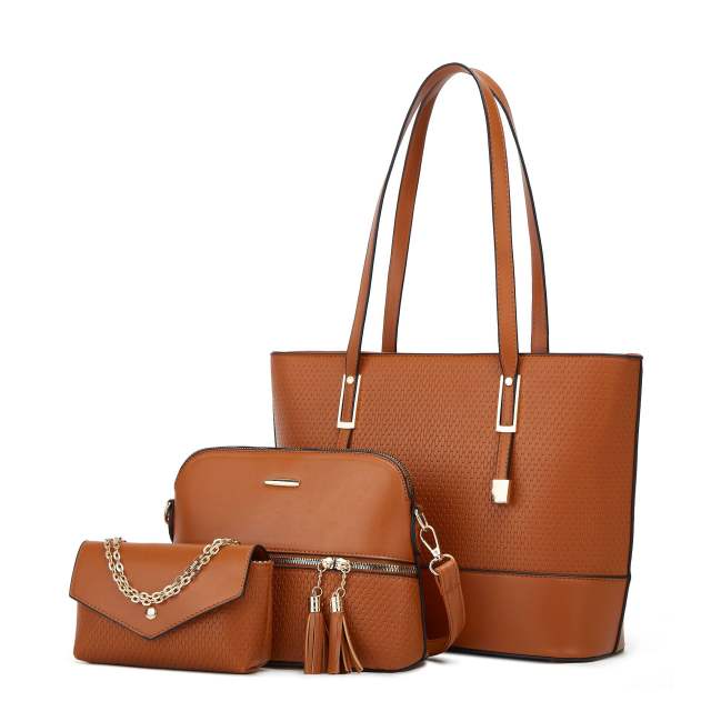 Tote bag fashion large iron chain large capacity handbag set