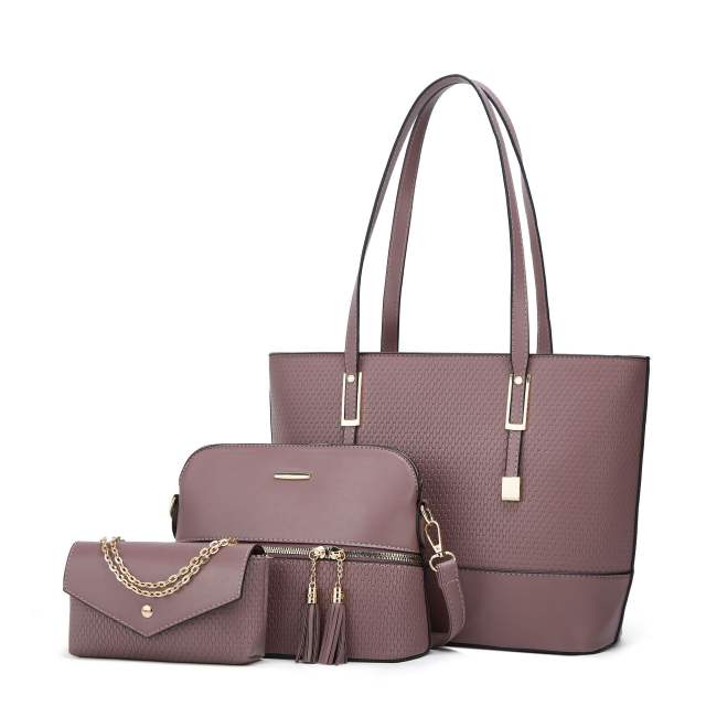 Tote bag fashion large iron chain large capacity handbag set