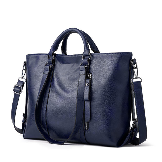 Large Capacity European American Style Oil Wax Leather Tote bag suit