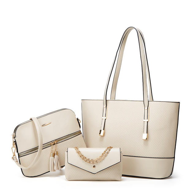 Tote bag fashion large iron chain large capacity handbag set
