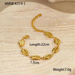 Hot Selling Ocean Style Stainless Steel Bracelet Hollow Starfish Shell Heart hand jewelry