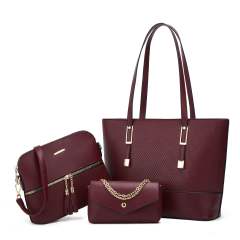 Tote bag fashion large iron chain large capacity handbag set