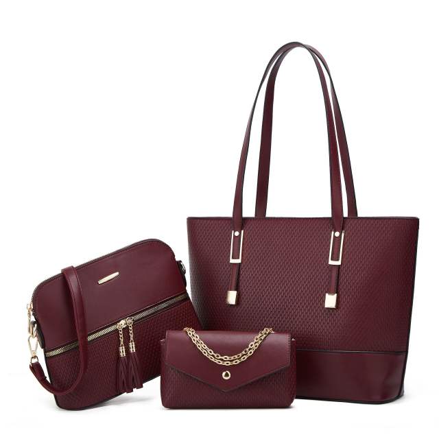 Tote bag fashion large iron chain large capacity handbag set
